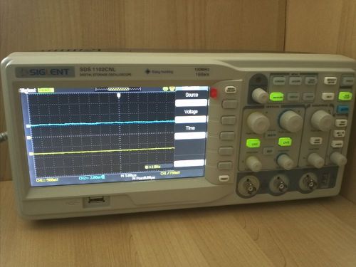 New 100mhz / 1g sa/s  7&#034; lcd color digital oscilloscope, siglent, usb/rs232 pc for sale