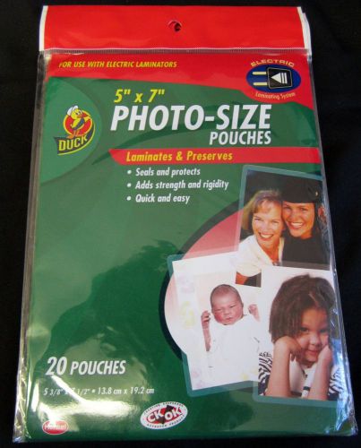 Duck Brand Thermal Laminating Pouches 5 x 7 Inches 20 Pouches Photo Size