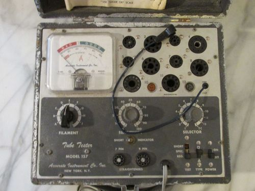 Vintage Accurate Instruments Model 157 Tube Tester Working Well