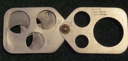 Vintage Metal Apple Fruit Sizer Ortho 7 Aluminum Plates Measure Hand-Held