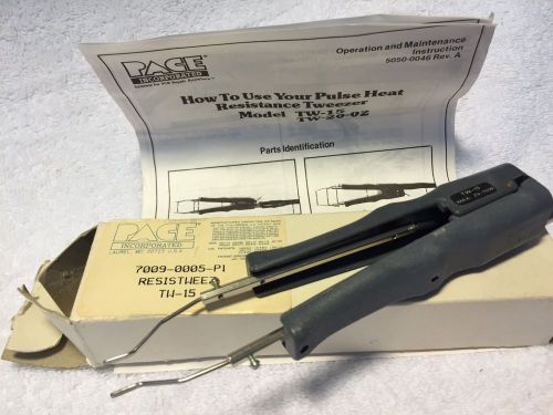 PACE Soldering Tweezers Resistweeze TW-15 7009-0005-P1 New