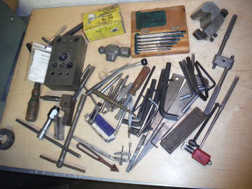 PILE OF MACHINIST TOOLING PUNCH BLOCK TAP HANDLES PARTS AND PIECES