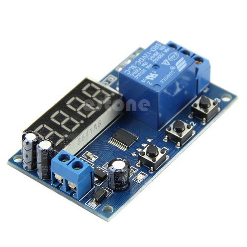 New 12v digital led automation delay timer control switch relay module display for sale