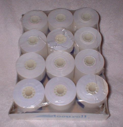 Docuroll Lot of 12 Thermal Receipt Calculator 2 Ply Paper Rolls 2 1/4” Wide 4006