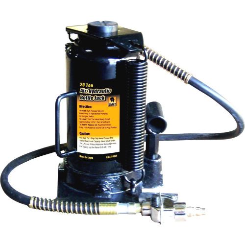 20 ton air/hydraulic bottle jack compressor for pneumatic repairs w/ manual 40&#034; for sale