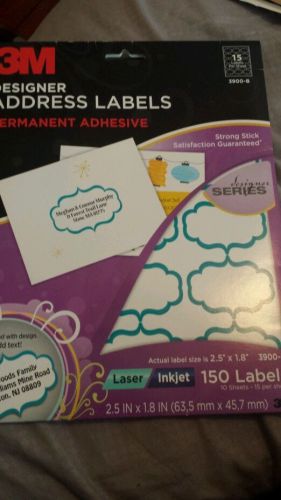 3M Designer Series Permanent Adhesive Laser Inkjet Labels 3900-B 150 Labels NIB