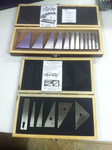 Angle &amp; set up / gage blocks &amp; steel machinist tools, 2 sets, penn tool co. for sale