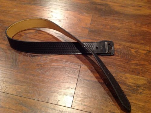 Galls police supply basketweave sam browne duty belt, black, 42 x 2-1/4 in. for sale