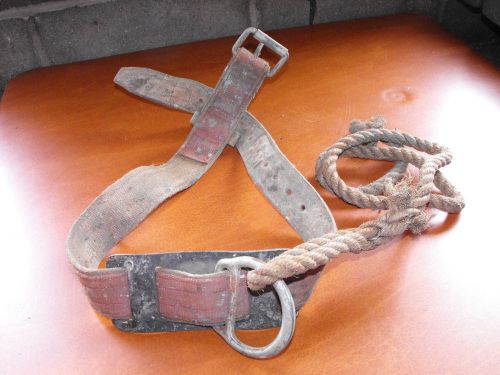 Nylon web body safety belt medium 1 anchor point med farm, outside, hardwork for sale