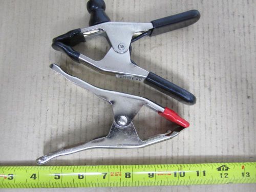 PAIR OF 2&#034; SPRING CLAMPS AVIATION MECHANIC TOOLS