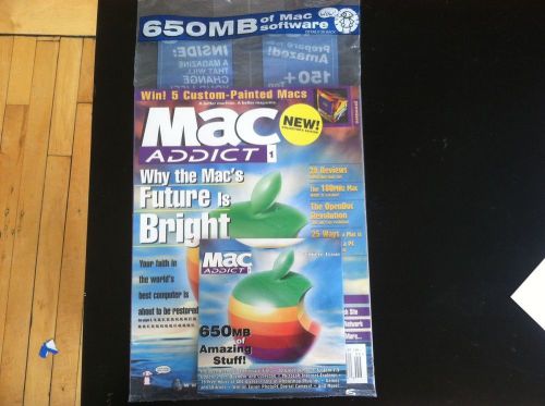New Sealed - Premier First Issue of MacAddict Mac Addict Magazine with The Disc