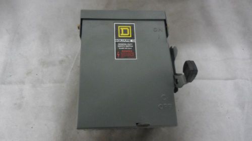 SQUARE D GENERAL DUTY SAFETY 3O AMP 240 VAC SAFETY SWITCH