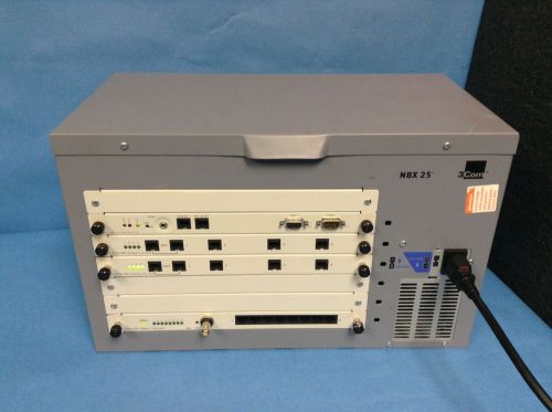 3Com NBX 25 Chassis with 3C10230, 3C10114, 3C10115 and carrying case