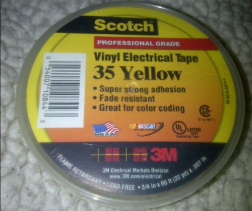 Scotch Vinyl Electrical Tape Yellow Professional Grade QTY: 9