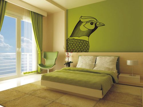 creative bird head vinyl sticker decals drawing room, bedroom decor #117