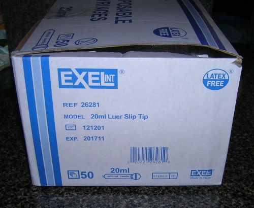 25 NEW  EXEL 26281 20 ML / CC  WITHOUT NEEDLES U.S.A SELLER