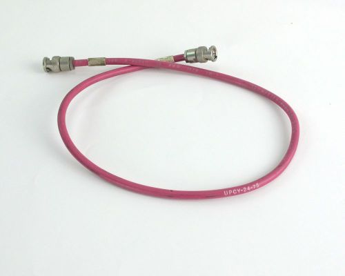 18&#034; Trompeter UPCY-24-75 RF Coax Cable Assembly 20 AWG 75 OHMS 5995-01-319-7762
