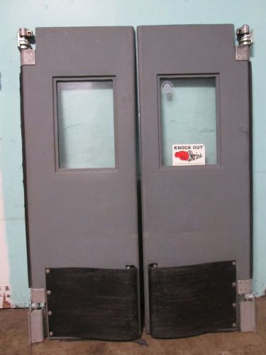 Commercial hd.traffic doors w/bumper &amp; large window for walk-in cooler/warehouse for sale