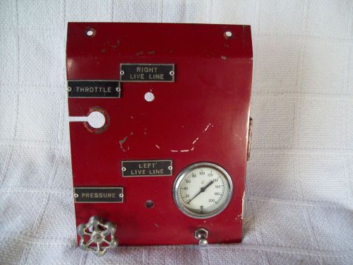 Vintage Fire Truck  Pump Panel (partial) With Pressure gauge