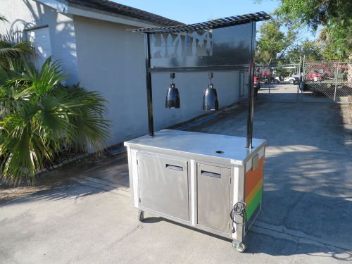 Vending food concesion food cart indoor - outdoor kiosk buffet heat lamps for sale