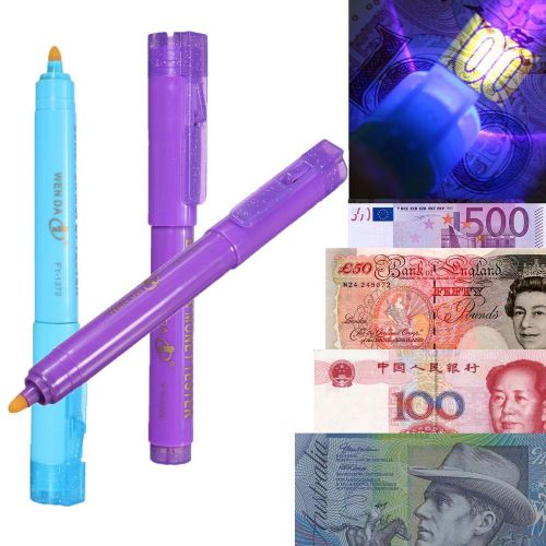 Portable uv light fake pen bank note money counter tester detector office shop for sale
