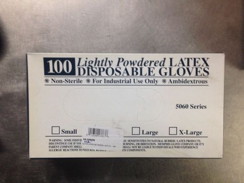 5060 Series Lightly Powdered Latex Gloves Medium 100 per box (Lot of 24 Boxes)