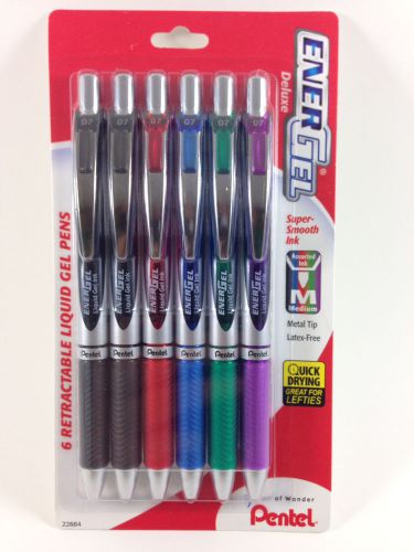 Pentel EnerGel Deluxe RTX Gel Ink Pens, 0.7 mm, Medium Point, Assorted Ink Color