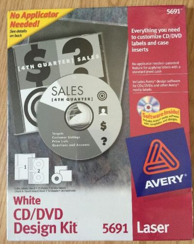 Avery White 30 Cd/Dvd Design Kit Laserjet Good for Pictures Wedding School