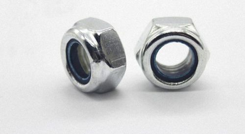 12pcs m8 x 1.25 stainless steel nylon lock hex nut right hand thread for sale