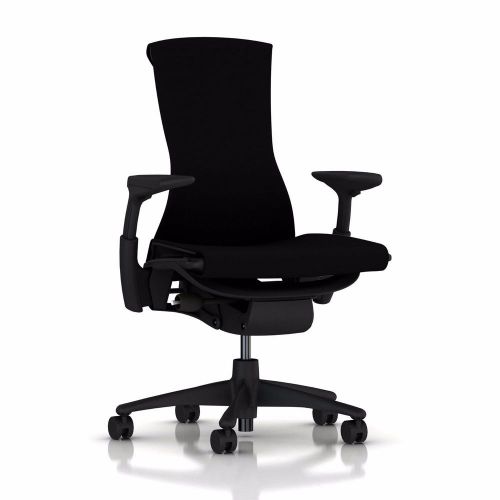 Embody Chair by Herman Miller - Black Rhythm Fabric - Adjustable Arms