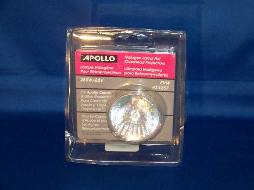 Apollo Halogen Lamp For Overhead Projectors EVW #31257 250 Watts 82 Volts