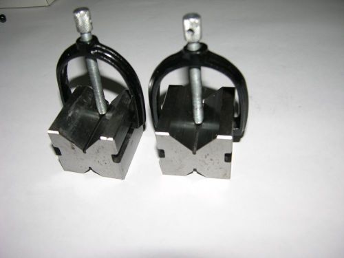 2 PC V-Block Precision hardened Stainless steel, 2 pcs Clamps, Machinist tools