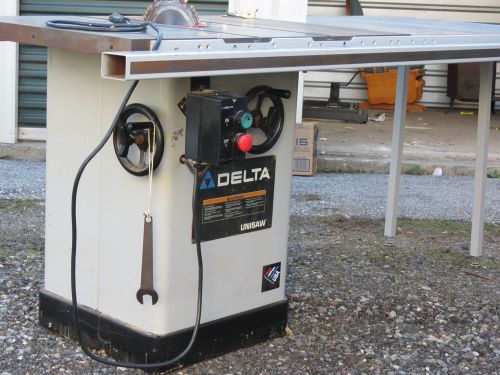 Delta 10&#034; Unisaw Table Saw  Model # 36 - 829 ( 3 HP Motor 1 phase )