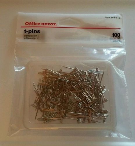 T-Pins (100 count) #344-615 for Crafts / Office Supplies, Dress Form, Wig Heads