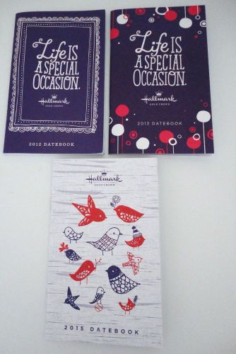 3 Datebook CALENDAR Booklets 2012+ 2013.+ 2015 Planner by HALLMARK