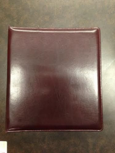 Hozel Maroon Leather Business Card Binder 10.5&#034;x11.75&#034; w/ 30 Rolodex Brand Pages
