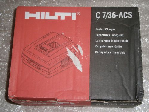 Hilti  7/36, ACS BATTERY CHARGER 110v-120v Brand New In Box