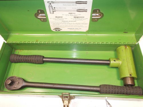 Greenlee no.1804 ratchet knockout punch driver set 1/2&#034; - 2&#034; made in usa for sale