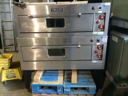 Double electric deck oven - stone deck for sale