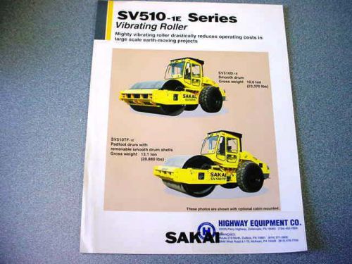 Sakai SV510-1E Series Vibrating Roller Brochure