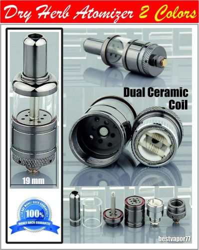 Wax &amp; Dry Herb Ceramic Dual Coil Atomizer Vaporizer Starter Kit Vapor Vape Pen