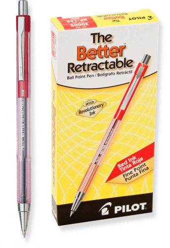 Pilot Better Retractable Red Dozen Fine Point Ballpoint Pen