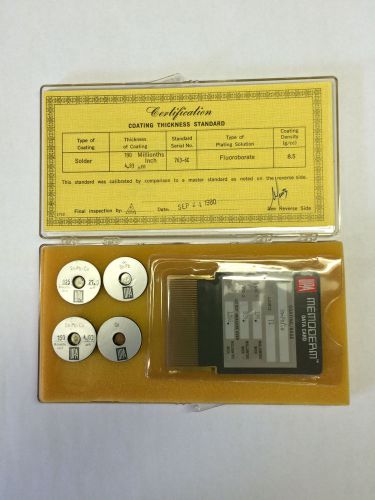 UPA  TECHNOLOGY THICKNESS STANDARDS  WITH MEMODERM DATA CARD &amp; CERTIFICATE