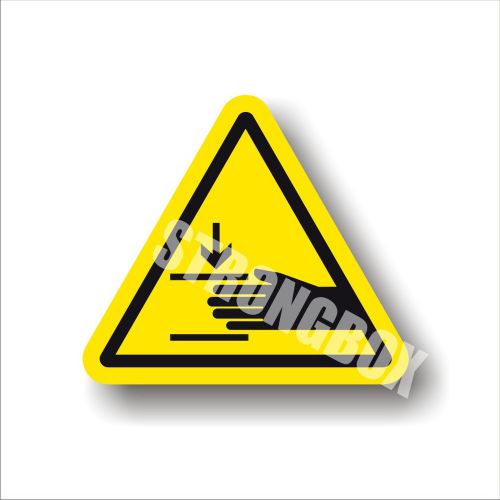 Custom order -  pinch point - crush hazard warning label for sale