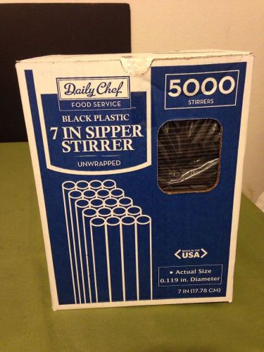 Daily Chef Plastic Food Service Sipper Stirrers - 7&#034; - 5,000  ct Coffee Tea ~NEW