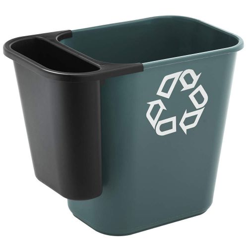 2 rubbermaid commercial fg295073bla trash can recycling side bin only for sale