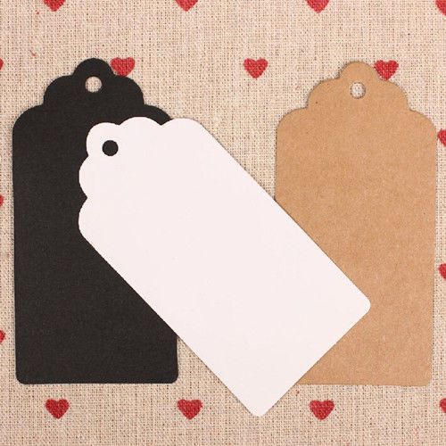 DIY Blank Kraft Paper Hang Tags Luggage Wedding Party Favor Label Gift Cards