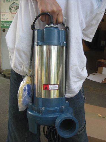 1.5hp industrial sewage cutter grinder submersible sump pump,60gpm *msrp: $1700! for sale