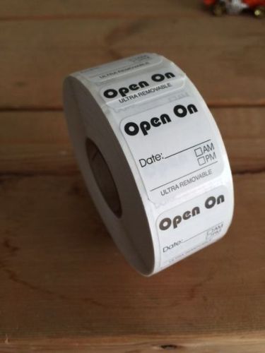 1&#034; x 1&#034; open on date: labels 1000 per roll great stickers for sale