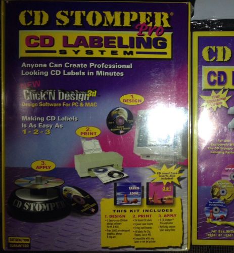 NIP CD Stomper &amp; Pro Labeling System &amp; Matte White CD Labels Refill NEW In PACKS